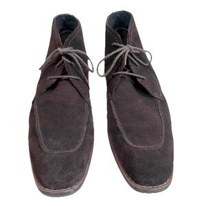 Robert Wayne Men's Sz 11.5 D Tatum Lace Up Chukka Desert Boots Shoes Brown Suede